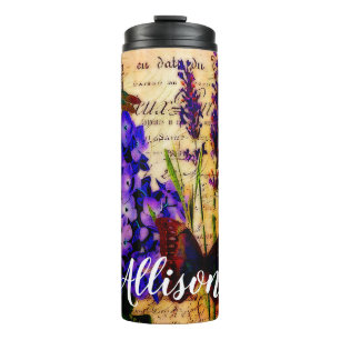 Bright botanical personalised thermal tumbler