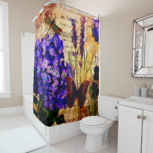 Bright botanical shower curtain