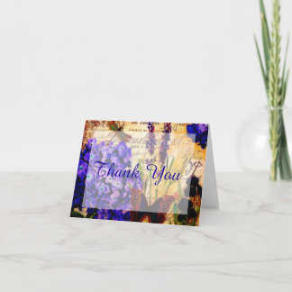 Bright botanical thank you card