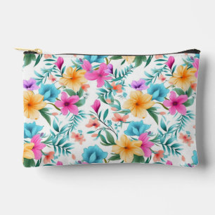 Bright Botanical Wildflower Colourful Accessory Pouch