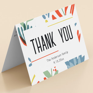 Bright Botanicals Baby Shower Thank You Card
