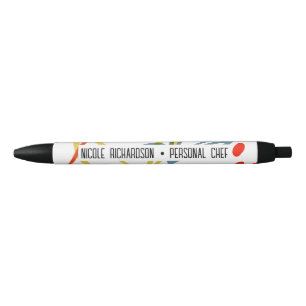Bright Botanicals Modern Trendy Small Business Black Ink Pen