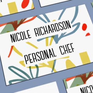 Bright Botanicals Modern Unique Business Card