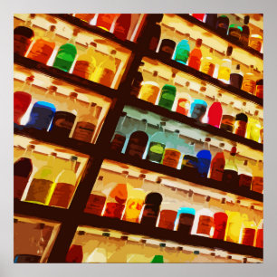 bright bottles poster