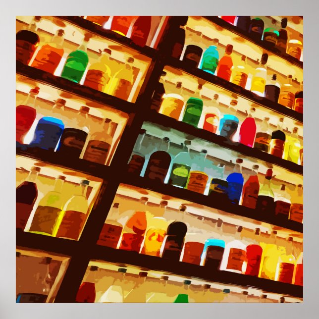 bright bottles poster (Front)