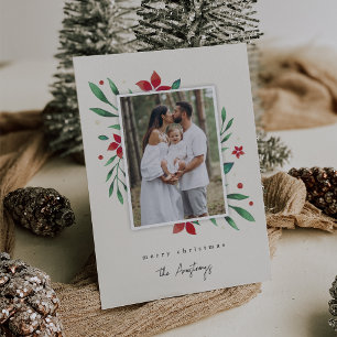 Bright Boughs   Botanical Christmas Photo Holiday Card