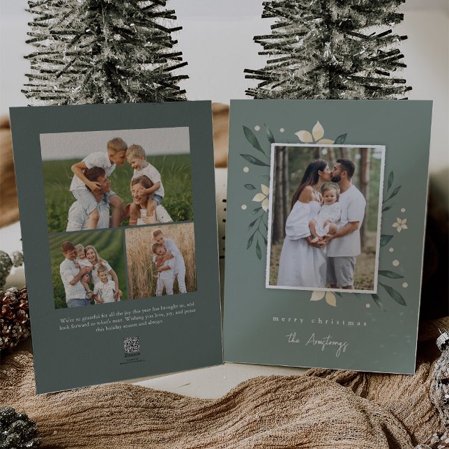 Bright Boughs | Botanical Christmas Photo Holiday Card (Creator Uploaded)