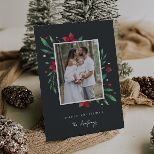 Bright Boughs   Botanical Christmas Photo Holiday Card