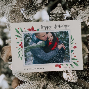 Bright Boughs   Happy Holidays Photo Holiday Card