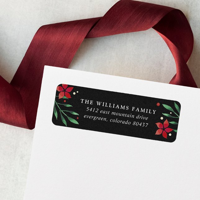 Bright Boughs Holiday Return Address Label (Creator Uploaded)