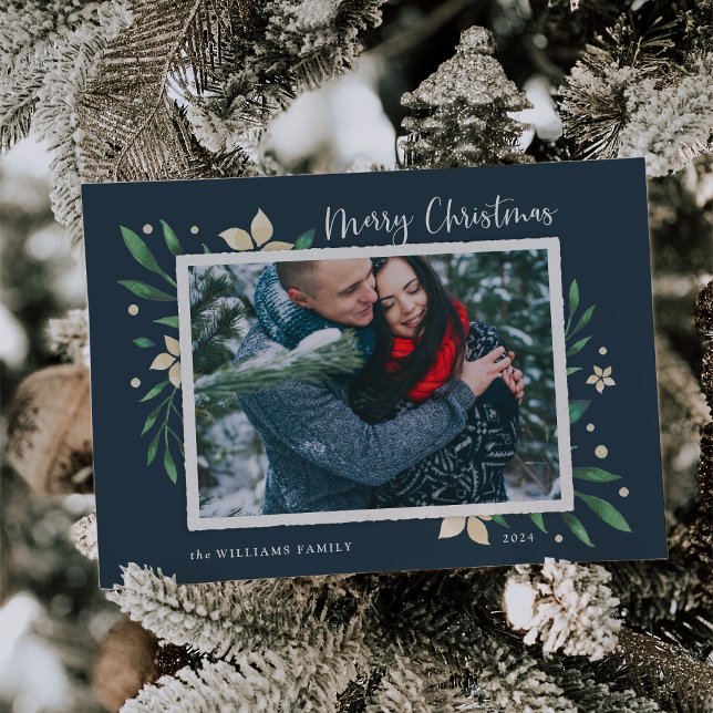 Bright Boughs | Merry Christmas Photo Holiday Card (Creator Uploaded)