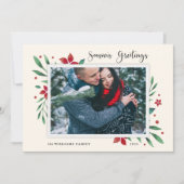 Bright Boughs | Season's Greetings Photo Holiday Card (Front)