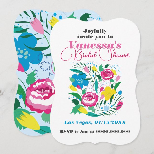 Bright bouquet. invitation (Front/Back)