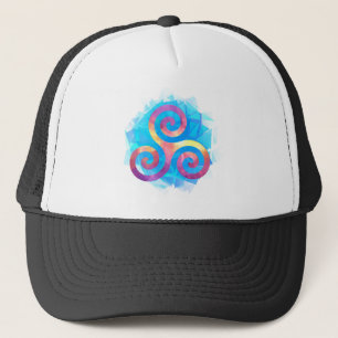 Bright breton triskel trucker hat