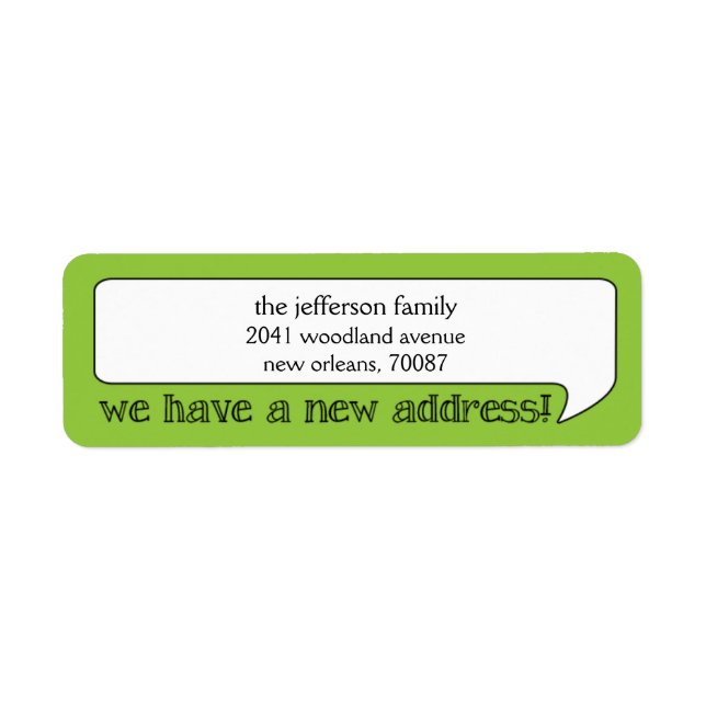 Bright Bubble New Address/Moving Announcement (Front)