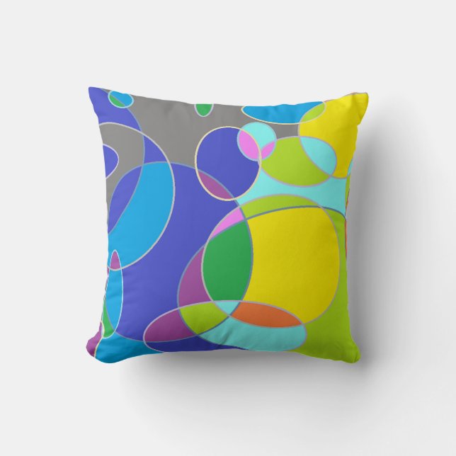 Bright Bubble Tangerine Cushion (Front)