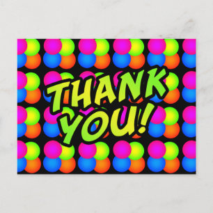Bright Bubbles Birthday Thank you! Postcards