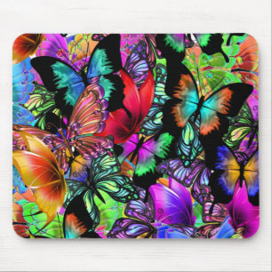 bright butterflies mouse pad
