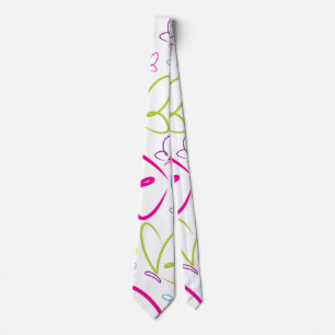 Bright butterflies tie