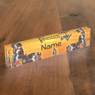 Bright Butterfly Nameplate