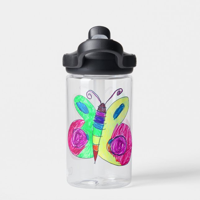 Bright Butterfly Water Bottle (Back)