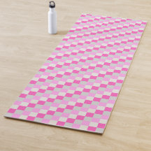 Bright Candy Pink and White Check Pattern