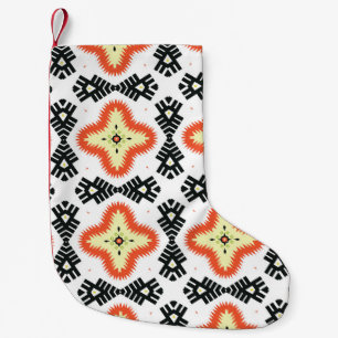 Bright Carpet: Ethnic Aztec Ornament Small Christmas Stocking