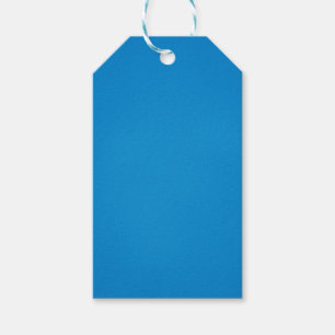 Bright Cerulean Blue with Grainy Texture Gift Tags