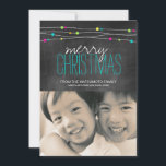 Bright Chalkboard Christmas Photo Cards<br><div class="desc">Bright Chalkboard Christmas Photo Cards created by Colourful Designs. Copyright 2014</div>