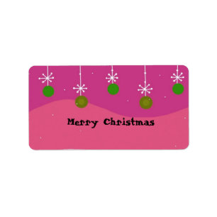 Bright Charming Christmas Decorations Label