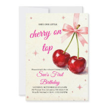 Bright & Cheerful 1st Birthday Invitation