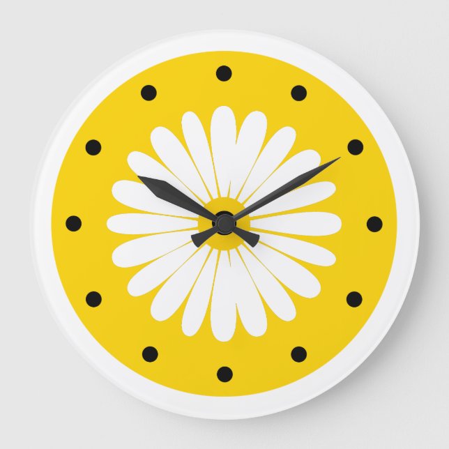 Bright Cheerful Floral Kitchen Clock (Front)