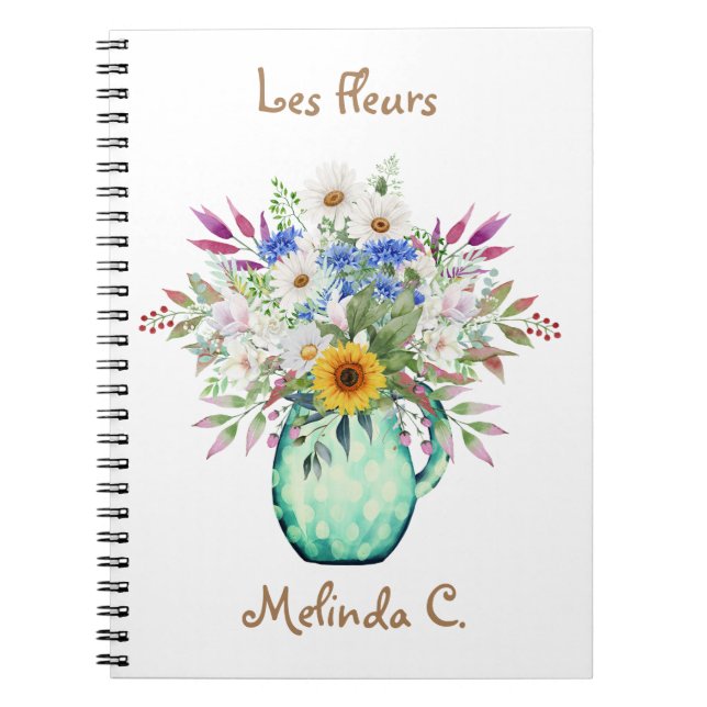 Bright & Cheerful Summer Flowers Notebook (Front)