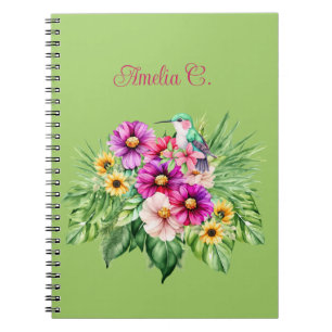 Bright Cheerful Sunflowers & Tropical Notebook