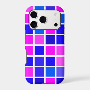 Bright Chequered Pattern in Pink and Blue