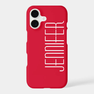 Bright Cherry Red , Personalised Jumbo Custom Name