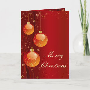 Bright Christmas ornaments Holiday Card