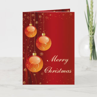 Bright Christmas ornaments Holiday Card