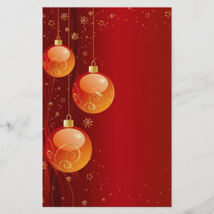 Bright Christmas ornaments Stationery