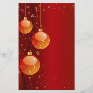Bright Christmas ornaments Stationery