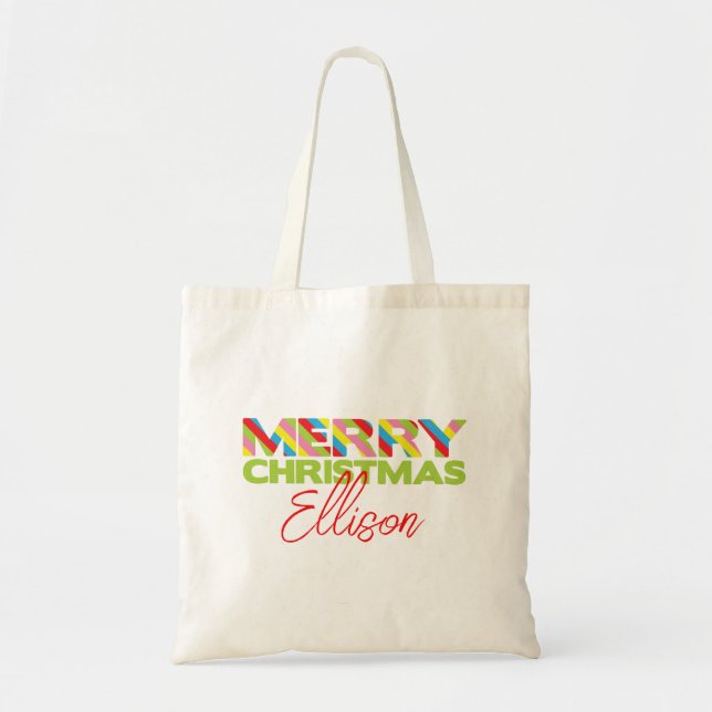 Bright Christmas Personalized Tote Bag (Front)