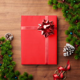 Bright Christmas Red Velvet Colour Wrapping Paper