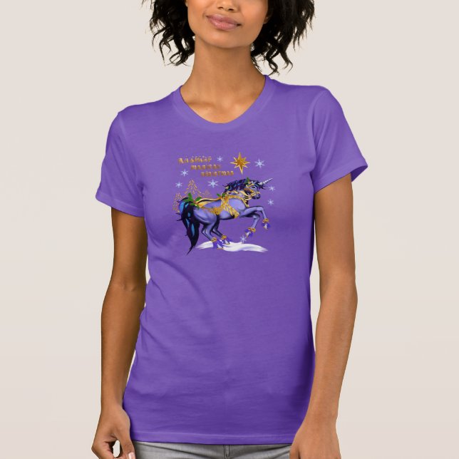 Bright Christmas Unicorn T-Shirt (Front)