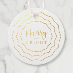 Bright Circle Elegant Modern Holiday Gift Tags