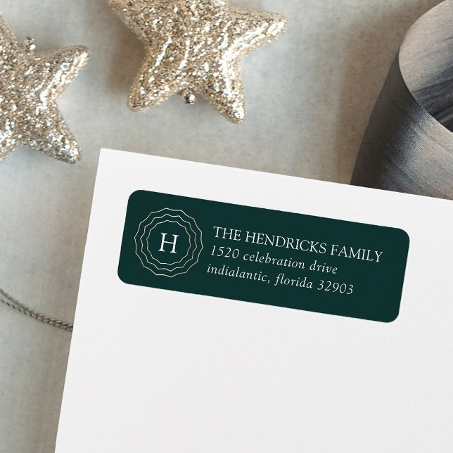 Bright Circle Monogram Return Address (Creator Uploaded)