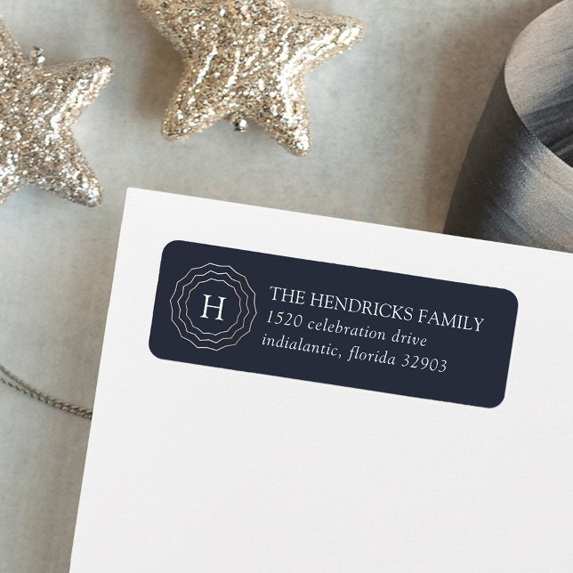 Bright Circle Monogram Return Address (Creator Uploaded)