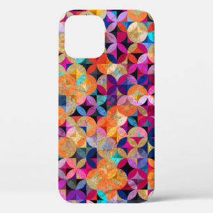Bright Circles Abstract Vintage Background iPhone 12 Case