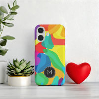 Bright Circus Colours Monogram Pattern