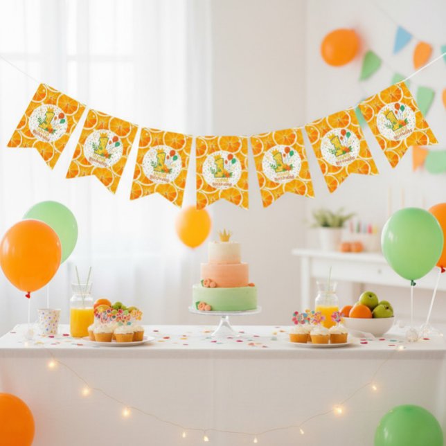 Bright Citrus 1st Birthday Bunting (Creator Uploaded)