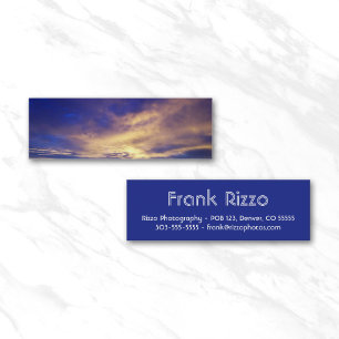 Bright Clouds Photo Mini Business Card